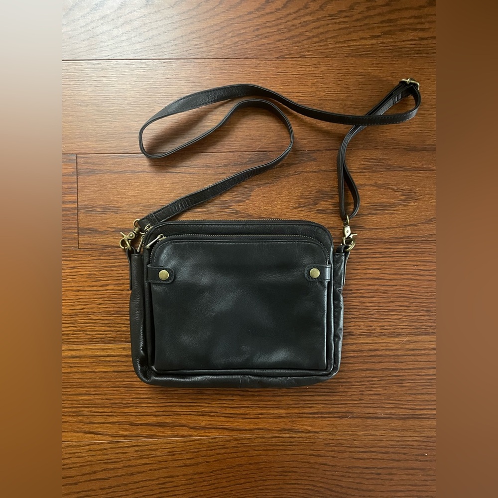 Minooy The Bali Three-Layer Leather Crossbody Shoulder & Clutch Bag